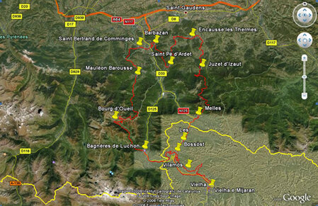 Pedals Occitania® mapa ruta