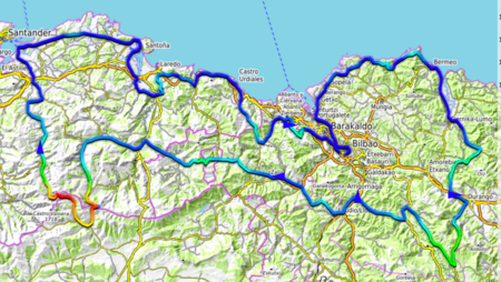 Mapa Bizkaia Cantabria Road Bike Tours®