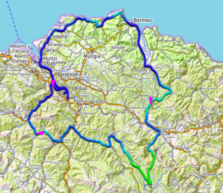 Mapa Bizkaia Road Bike Tours®