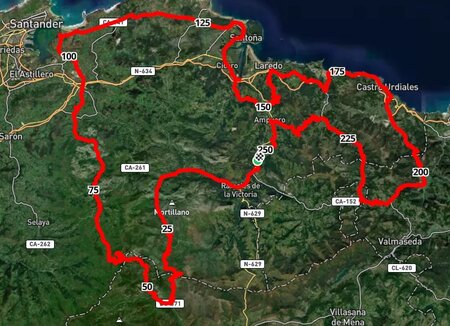 Mapa Cantabria Road Bike Tours®
