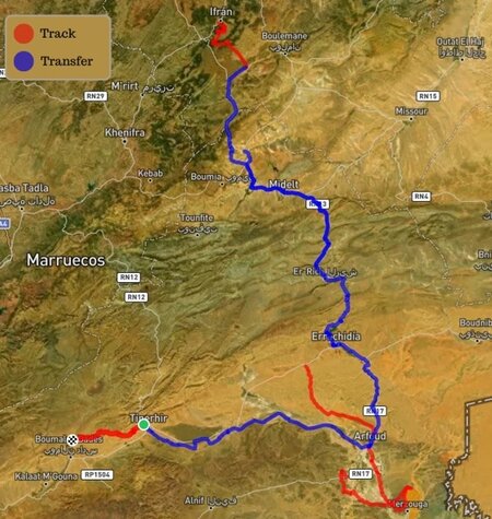 Mapa Pedales de Marruecos
