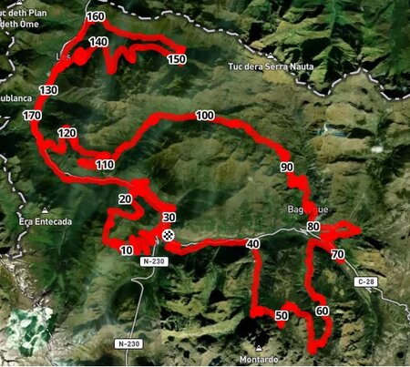 Mapa Pedals d'Aran