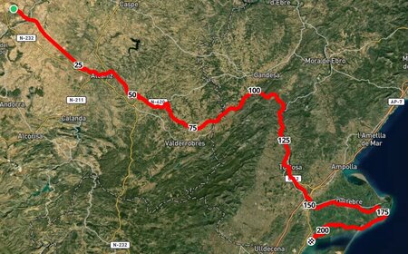 Mapa Pedals de l'Ebre
