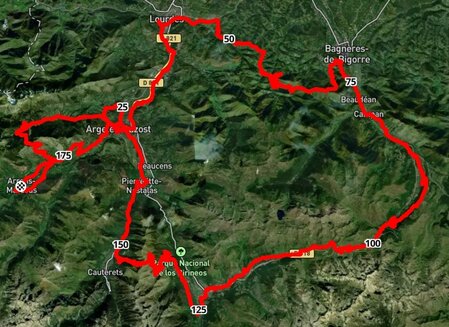 Pedals du Tourmalet mapa